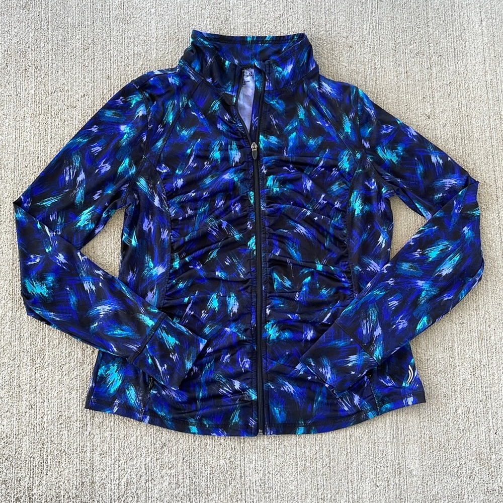 💫 Like new Women's black zip-up active jacket size L